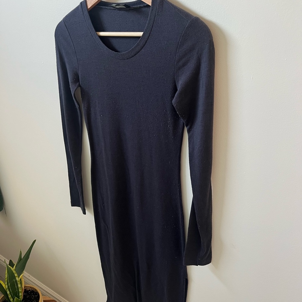 Navy Blue Long Sleeve Dress